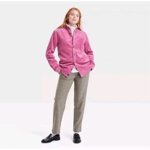 Houston White Target Pink Corduroy Button Down Shacket‎ XL